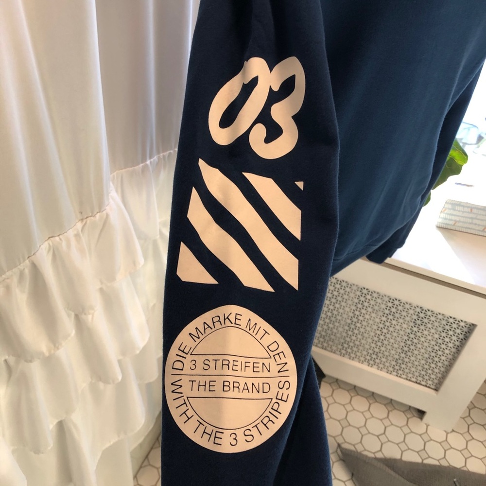 Adidas blue sweatshirt, small - Picture 3 of 6